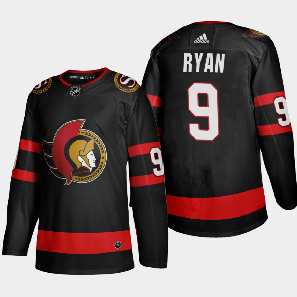 Ottawa Senators #9 Bobby Ryan Men Adidas 2020 Authentic Player Home Stitched NHL Jersey Black
